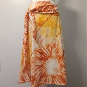 Cato Midi A-line Skirt Orange Large